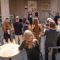 Philo.live! 2024: Philo.live! Empfang mit Svenja Flaßpöhler (Philosophie Magazin) und Rieke Brendel (phil.COLOGNE) am 29.06.2024 ©Ricarda Hinz (Giordano Bruno Stiftung)