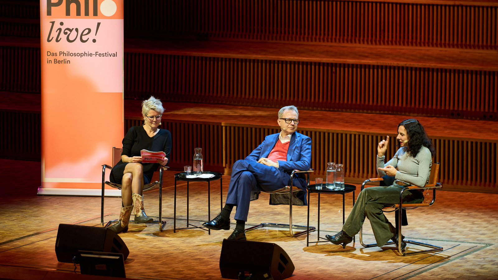 Svenja Flaßpöhler, Andreas Reckwitz und Juli Zeh Philo.Live!